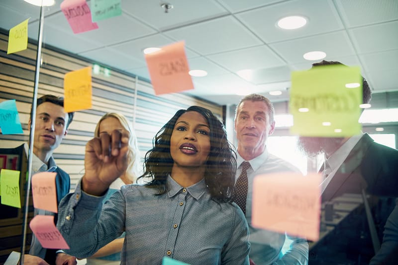 Group of businesspeople brainstorming